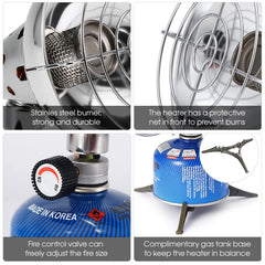 Lixada portable gas heater protective cover reduces burn risk