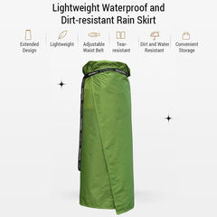 Lixada Rain Skirt folded in bag shows compact, travel-ready design.