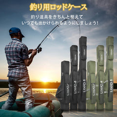 LIXADA rod case with two main compartments keeps gear organized