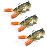 Lixada soft crawfish lure body shows lifelike motion to attract predators