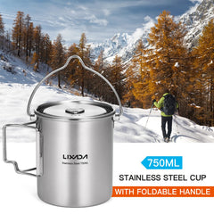 Close-up of Lixada stainless steel body showing sturdy metal finish for rugged use.