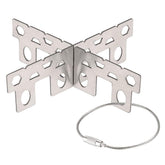 Lixada titanium stove rack cross stand assembly shows sturdy joints for stability