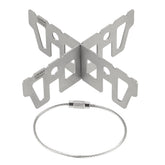 Lixada titanium stove rack cross stand top view showing stable, ultralight support for camping stoves.