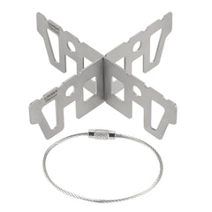 Lixada titanium stove rack cross stand top view showing stable, ultralight support for camping stoves.