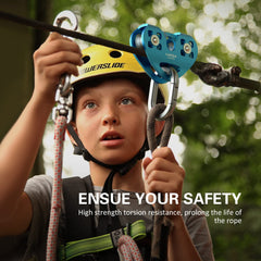 Lixada zipline pulley aluminum shell for lightweight strength
