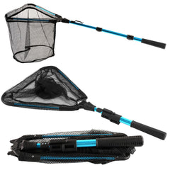 LLCJYYCY fishing net with handle, blue, close-up