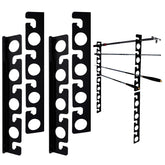 Premium black acrylic fishing rod holder mounted on a wall