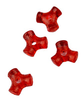 Lobo Lures Red Tri-Bead Rigging Beads in a 100-pack