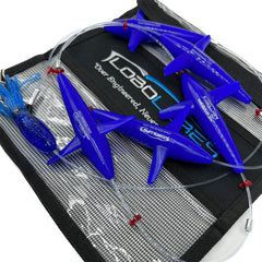 Lobo Lures Storage Bag Electric Blue keeps gear organized on board