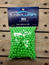 Lobo Lures 8mm Lumo Chartreuse Glow Bead - front view
