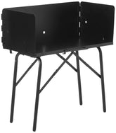 Lodge Camp Cooking Table with folding legs for portable camping setup.