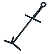 Lodge Camp Dutch Oven Lid Lifter with 9mm bar stock in use lifting a hot lid.