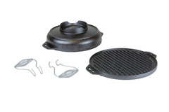Lodge reversible grill-lid design adds flexibility for baking and cooking.
