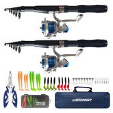 LOEIBMIRY fishing-pole-set rod shows durable two-pack rods for versatile sessions.