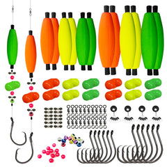 LOEIBMIRY Catfish Rig Kit contents including EVA floats and hooks