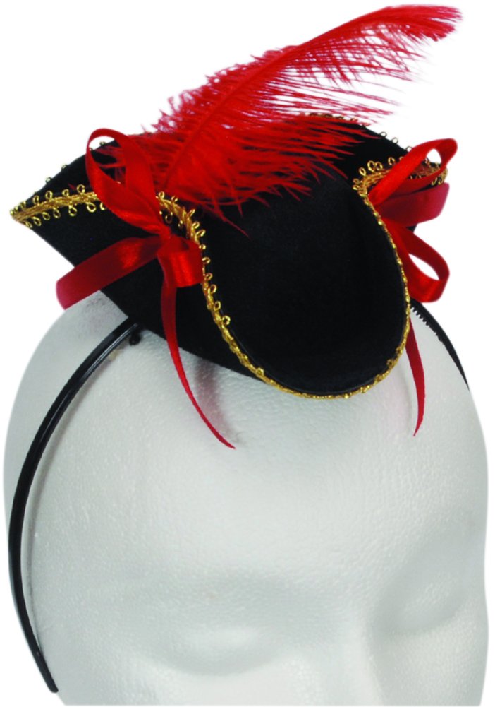 Loftus International Star Power pirate tricorn mini hat headband for Halloween and pirate-themed parties.