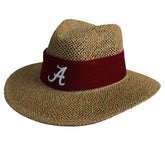 LogoFit Alabama Crimson Tide Nick Saban Angler Safari Straw Hat front view
