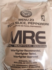 LoJo Surplus 2022 pepperoni pizza slice MRE, ideal for hiking and emergency prep.