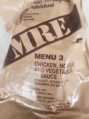 LoJo Surplus MRE chicken and noodles, ready-to-eat for camping or hiking