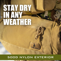 Lone Trail hunting hand warmer pouch back view emphasizes rugged durability.
