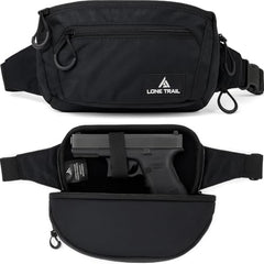 Lone Trail large CCW fanny pack front view enhances discreet daily carry with quick access.