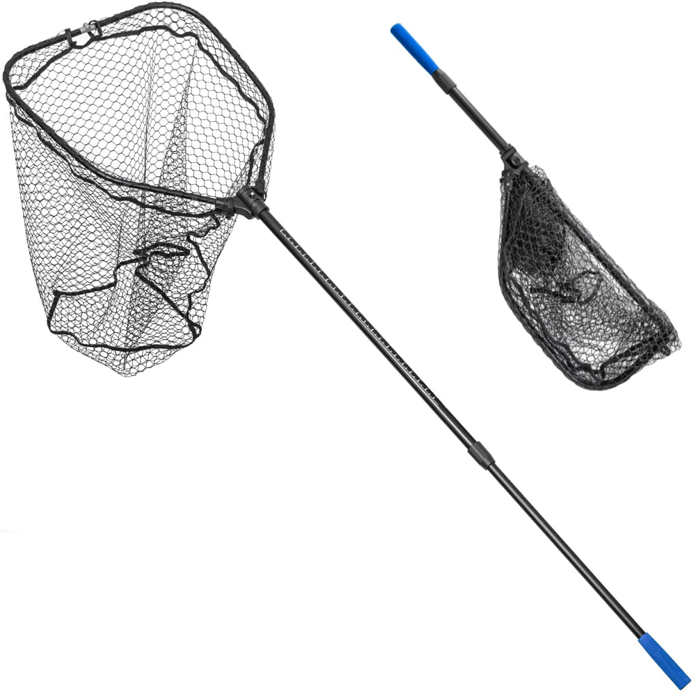 Long fishing net folded for storage and transport