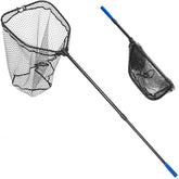 Long fishing net folded for storage and transport