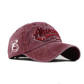 LONGTEN vintage baseball cap with front embroidery for casual street style