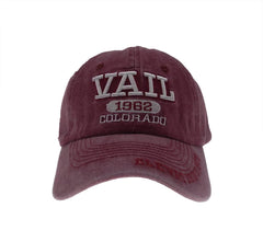 LONGTEN Vintage Denim Cap embroidery detail for retro charm.