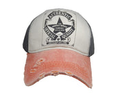 LONGTEN vintage denim cap with frayed edge for casual sun protection