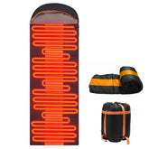 Longzhuo heated sleeping bag hood closed keeps head and shoulders warm during cold nights.