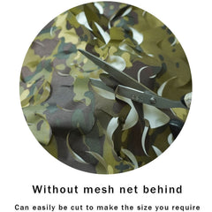 LOOGU Camo Netting cable ties usage shows simple secure connections.