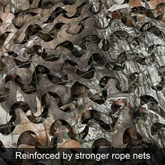 LOOGU camo netting edge binding closeup shows durable construction detail.