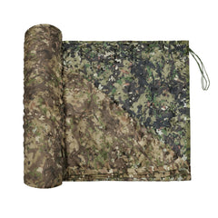 LOOGU camo netting foliage close-up shows 3-D leaves for realistic concealment in the field.