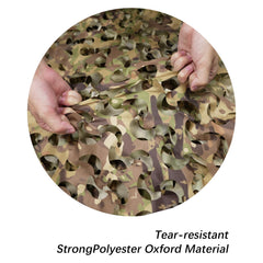 LOOGU camo netting forest pattern closeup highlights effective field concealment.