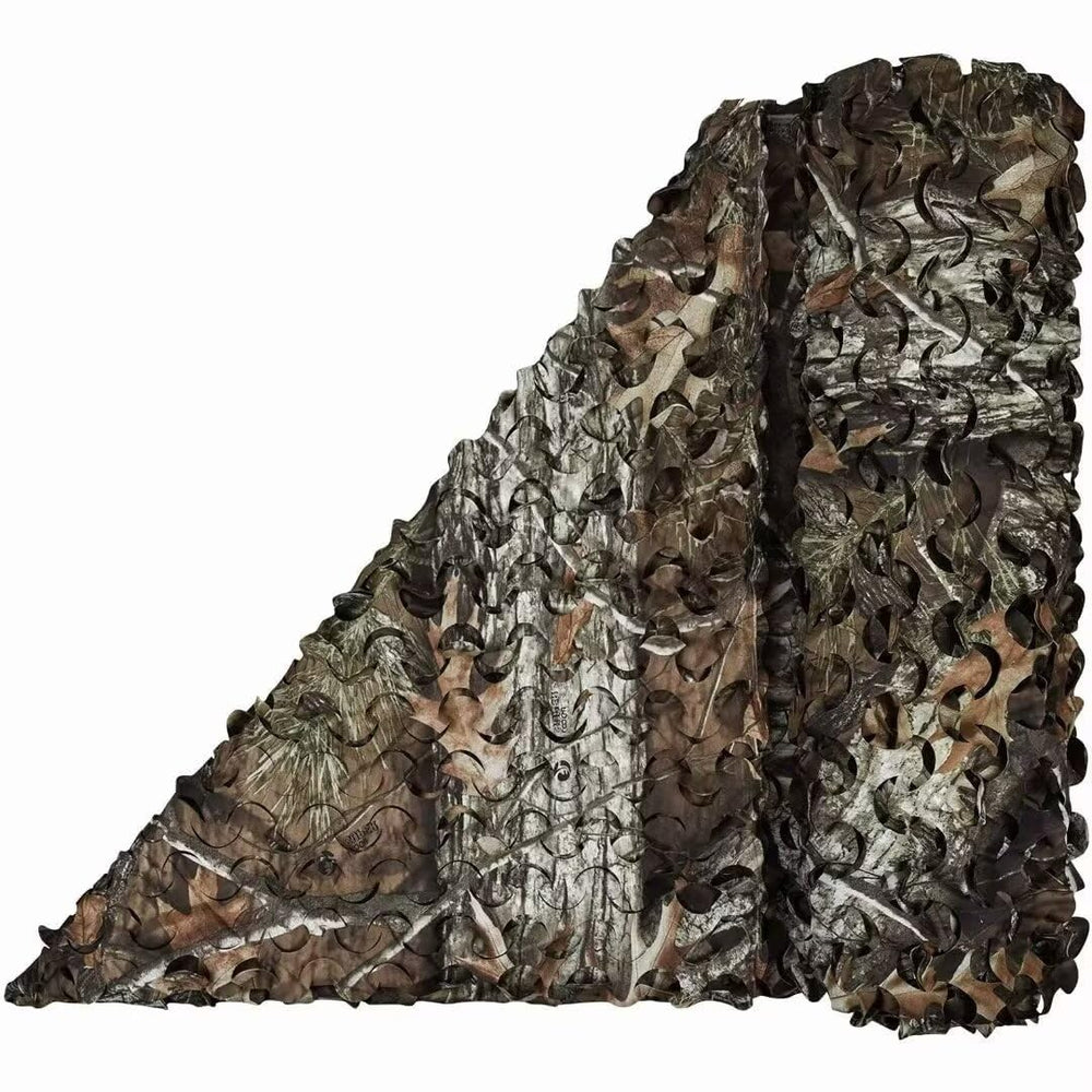LOOGU camo netting setup over a hunting blind offers concealed field of view.