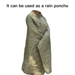LOOGU double-snaps securely attach the poncho for hands-free use.