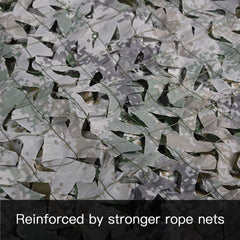 LOOGU leaf-like foliage netting on a tree stand for hunting blind setup.