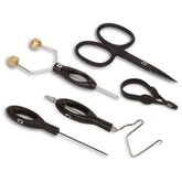 Loon Core Fly Tying Tool Kit in travel case, portable setup for on-the-go tyers.