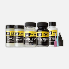 Loon Outdoors bench kit 5 pcs for precise fly tying with waxes and cement