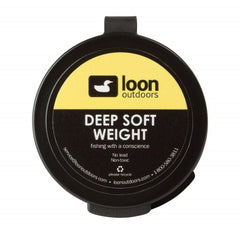Loon Outdoors Deep Soft Weight Putty front view – charcoal tungsten weight