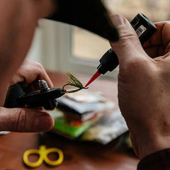 Loon UV Clear Fly Finish Thin brush applicator enabling smooth, even coats.