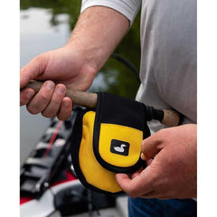 Loon Quickdraw Reel Case in vibrant yellow for easy visibility
