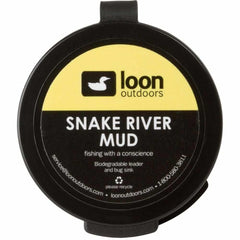 Loon Snake River Mud paste applied to fishing leader showing sinking effect and reduced shine