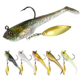 Pack of LOONVA pre-rigged soft lures 2.3in 6-pack