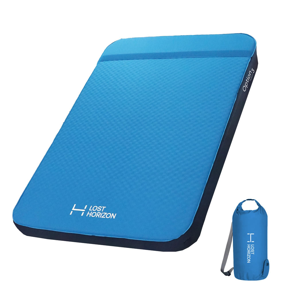 LOSTHORIZON air-foam camping mattress full setup delivers solid support for car camping