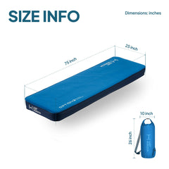 LOSTHORIZON air-foam mattress 4.5-inch thickness cushions uneven ground