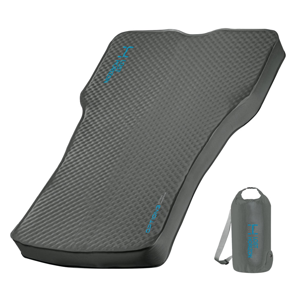 LostHorizon camping air mattress with 4.5-inch foam for all-night support