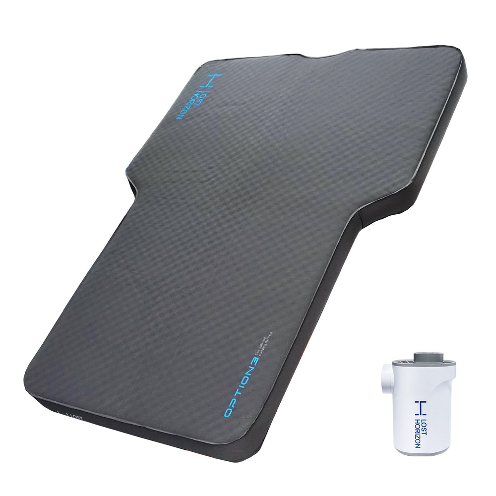LostHorizon Tacoma cross-section shows foam-air hybrid for even support.