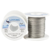 LOTITONG 50M steel fishing wire spool, high-strength leader for demanding jigging.